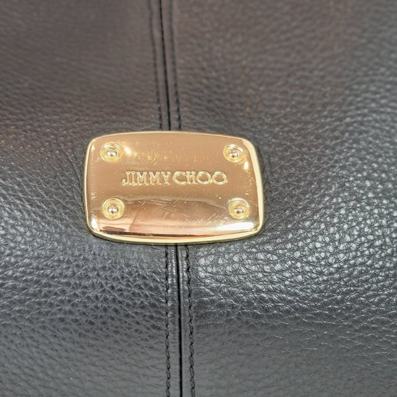 Jimmy Choo Tote Bag in Black Calfskin Lather with Gold Accessories - Picture 11 of 16